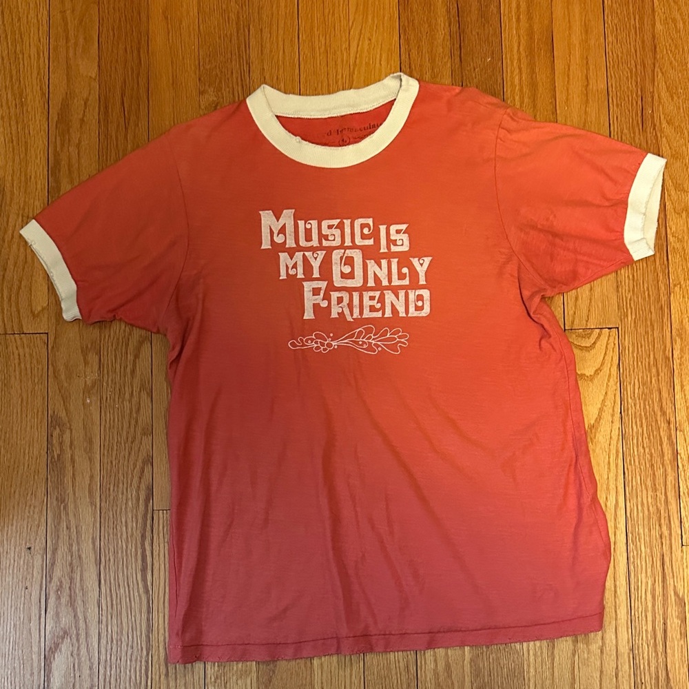 Stoned Immaculate Red and Cream Short Sleeve Tee